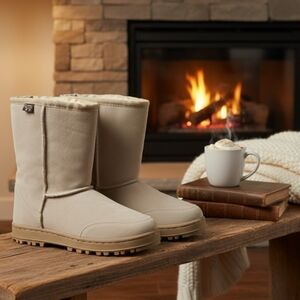 Australian Boot Company Sheep Sherling Cowhide Unisex Sz 6/7